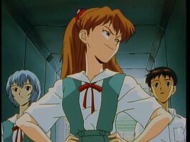 Piloti - Rei Ayanami, Asuka Langley a Shinji Ikari