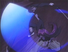 Kenshin vs. Saitou - střet patřící k tomu nejlepšímu, co může RK nabídnout.